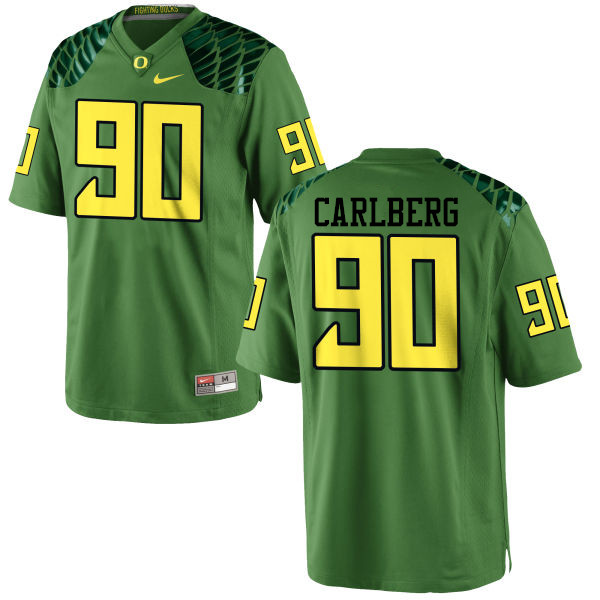 Men #90 Drayton Carlberg Oregon Ducks College Football Jerseys-Apple Green
